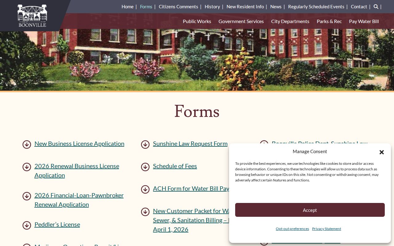 Boonville court docket forms and records distinction