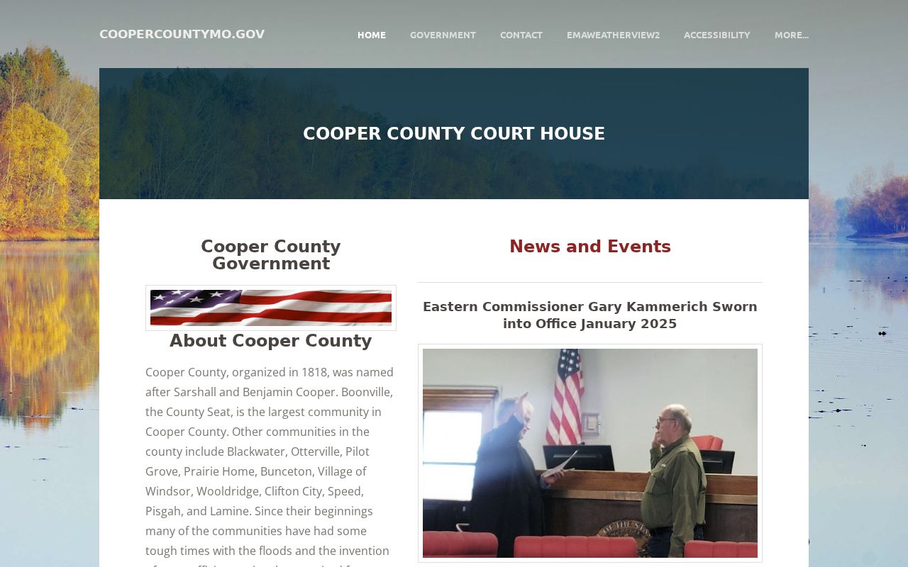 Cooper County court docket county government reference