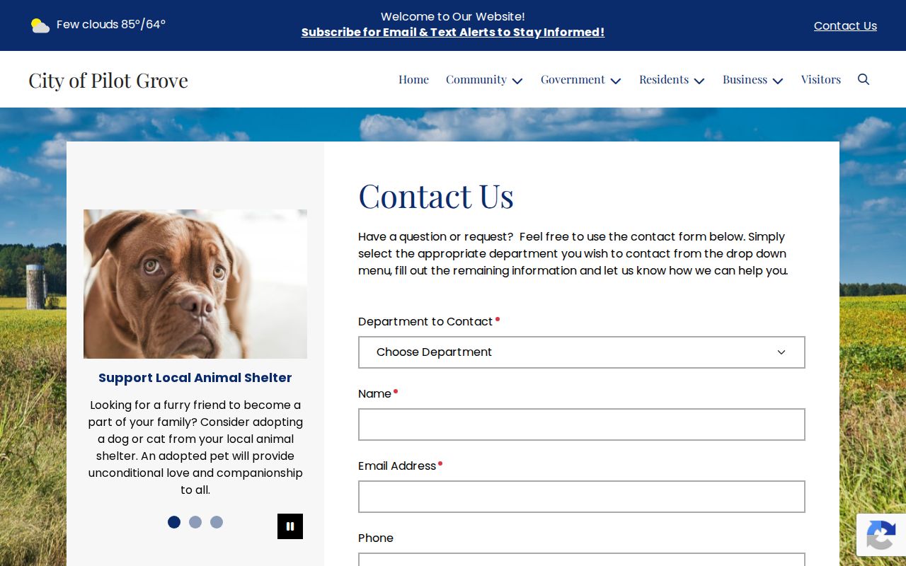 Pilot Grove court docket city contact route
